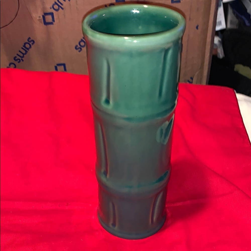 Libbey Green Accent Vase with Textured Design